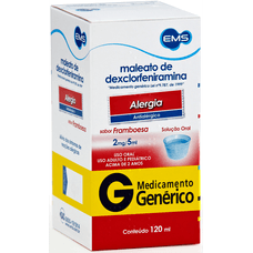 Maleato de Dexclorfeniramina Ems 0,4mg/ml xarope 120ml