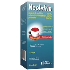 Neolefrin Neo Quimica 40mg/ml+ 1mg/ml+ 0,4mg/ml xarope Pediátrico de 60ml