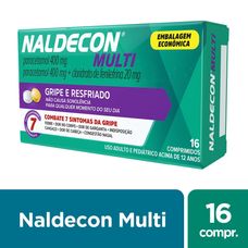 Naldecon Multi Reckitt 400mg+ 20mg com 16 comprimidos