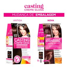 Tintura Casting creme Gloss Loréal 500 Castanho Claro