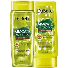 Kit Shampoo Dabelle Abacate Nutritivo 250ml + Condicionador Dabelle Abacate Nutritivo 175ml