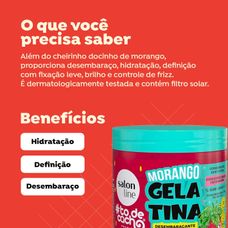 Gelatina Salon Line #todecacho Condicionador Kids Morango Desembaracante 550g
