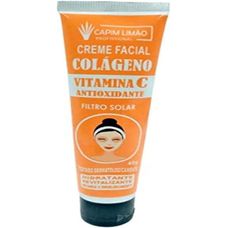 Creme Facial Capim Limão Colageno Vitamina C 40G
