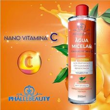Água Micelar Vitamina com Phallebeauty 200ml