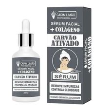Sérum Capim Limão Facial Colágeno Carvão Ativado 30ml