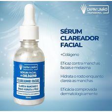 Sérum Capim Limão Facial Colágeno Clareador Facial 30ml