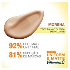 Protetor Hidratante Facial Garnier Uniform & Matte Tudo em 1 FPS50 Cor Morena 40g