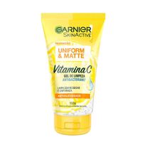 Gél de Limpeza Facial Garnier Uniforme & Matte Vitamina C 150g