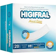 Absorvetente Maxi Care Tamanho Único com 20 Unidades