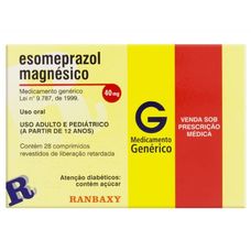 Esomeprazol Magnésico Ranbaxy 40mg com 28 comprimidos revestidos