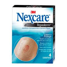 Curativo Nexcare Prova D Água Tegaderm Sem Pad com 4 Unidades