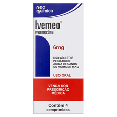 Iverneo Neo Quimica 6mg com 4 comprimidos