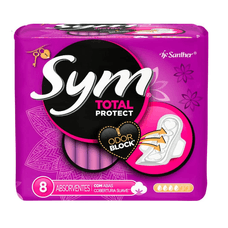 Absorvente Sym Suave Com Abas Roxo Com 8 Unidades