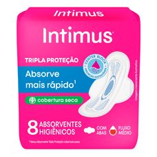 Absorvente Externo Intimus Tripla Proteção Seca com Abas 8 Unidades