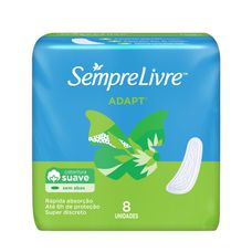 Absorvente Sempre Livre Externo Adapt Sem Abas 8 Unidades