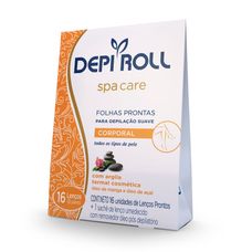 Folhas Prontas Para Depilação Depi Roll Spa Manga/Açaí Corporal com 16 Unidades