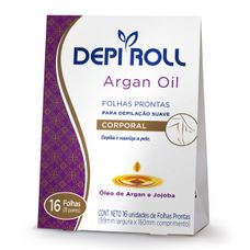 Folha Pronta Para Depilação Depi Roll Corporal Argan com 8 Folhas