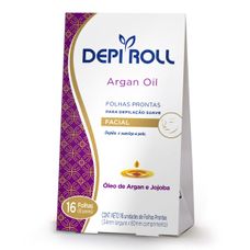 Folha Pronta Para Depilação Depi Roll Facial Argan com 16 Folhas