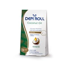 Folhas Para Depilação Depiroll Facial Óleo de Coco com 8 Pares