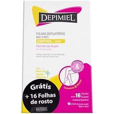 Folhas Para Depilação Depimiel Clássico Prontas Corporal com 16 Unidades