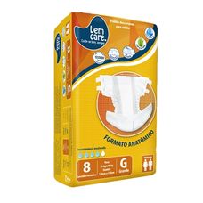 Fralda Geriátrica Bem Care Tamanho G com 8 Unidades