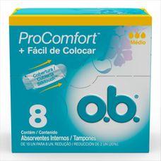 Absorvente O.B Procomfort Interno Médio com 8 Unidades