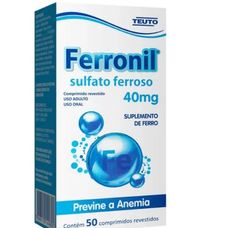 Ferronil Teuto 40mg com 50 comprimidos revestidos