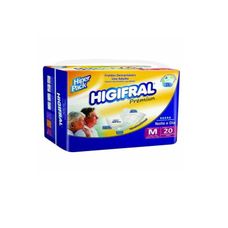 Fralda Geriátrica Higifral Premium Tamanho Médio com 20 Unidades