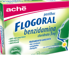 Flogoral Ache Sabor de Menta 3mg com 8 pastilhas
