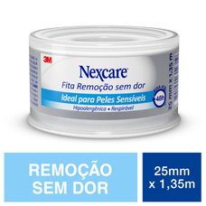 Fita Nexcare Para Remoção Sem Dor Pele Sensível 25Mm X 1,35M