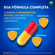 Grip-7 Vick Pyrena 400mg+ 4mg+ 4mg+ 4mg com 5 cápsulas