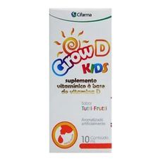 Grow D Cifarma 200Ui Sabor Tutti-Frutti gotas com 10ml
