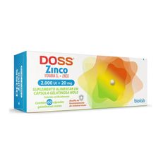 Vitamina D 2.000UI Doss Zinco com 60 cápsulas