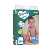 Fralda Baby Care Infantil Tamanho Xxg com 40 Unidades