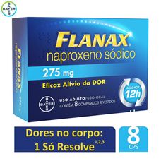 Flanax Bayer 275mg com 8 comprimidos revestidos
