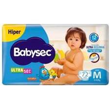 Fralda Babysec Galinha Pintadinha Ultrasec Hiper Tamanho M 72 Unidades