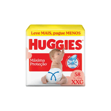 Fralda Huggies Supreme Care Hiper XXG 58 Unidades
