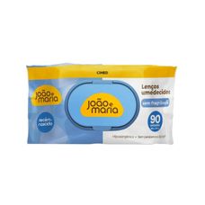 Lenco Umedecido Joao e Maria Recem Nascido Sem Fragancia com 90 Unidades