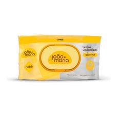 Lenco Umedecido Joao e Maria Recem Nascido Glicerina com 90 Unidades