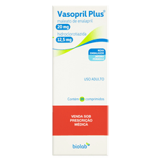 Vasopril Plus Biolab 20mg+ 12,5mg com 30 comprimidos