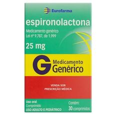 Espironolactona Eurofarma 25mg com 30 comprimidos