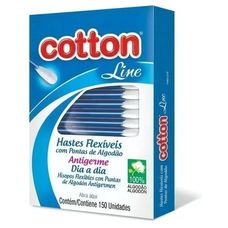 Cotonetes Cotton Line Hastes Flexíveis com 150 Unidades