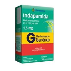 Indapamida Eurofarma 1,5mg com 30 comprimidos