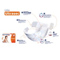 Fralda Personalidade Baby Ultrasec Jumbinho Tamanho G com 16 Unidades