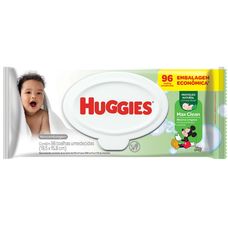 Lenço Umedecido Huggies Max Clean com 96 Unidades