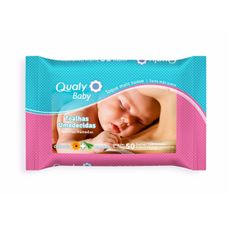 Toalha Umedecida Qualy Baby com 50 Unidades