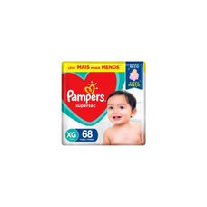 Fralda Pampers Supersec Jumbo Tamanho Xg com 68 Unidades