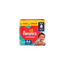 Fralda Pampers Supersec Jumbo Tamanho Xxg com 64 Unidades