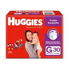 Fralda Huggies Supreme Care Roupinha Mega G com 30 Unidades