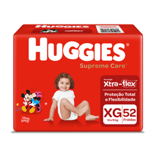 Fralda Huggies Supreme Care Xg com 52 Unidades